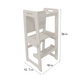 Date | 4-in-1 Kitchen Tower & Desk - Chickadees Wooden Toys