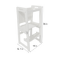 Date | 4-in-1 Kitchen Tower & Desk - Chickadees Wooden Toys