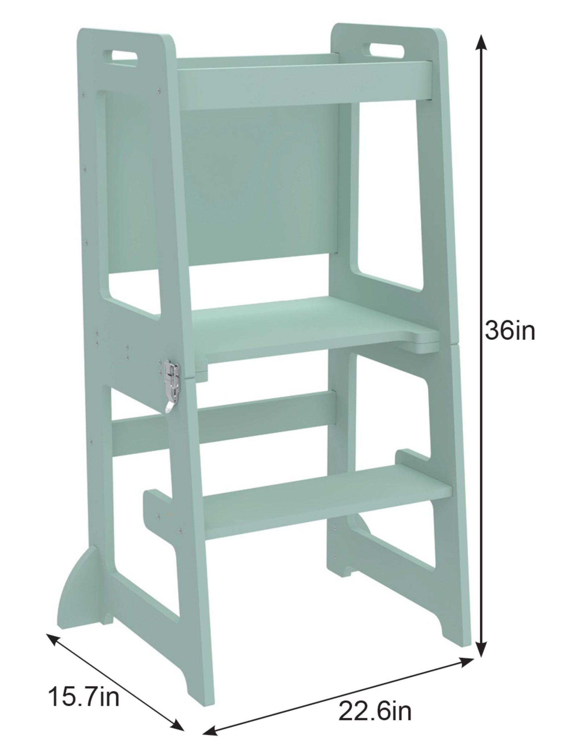 Date | 4-in-1 Kitchen Tower & Desk - Chickadees Wooden Toys