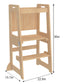 Date | 4-in-1 Kitchen Tower & Desk - Chickadees Wooden Toys