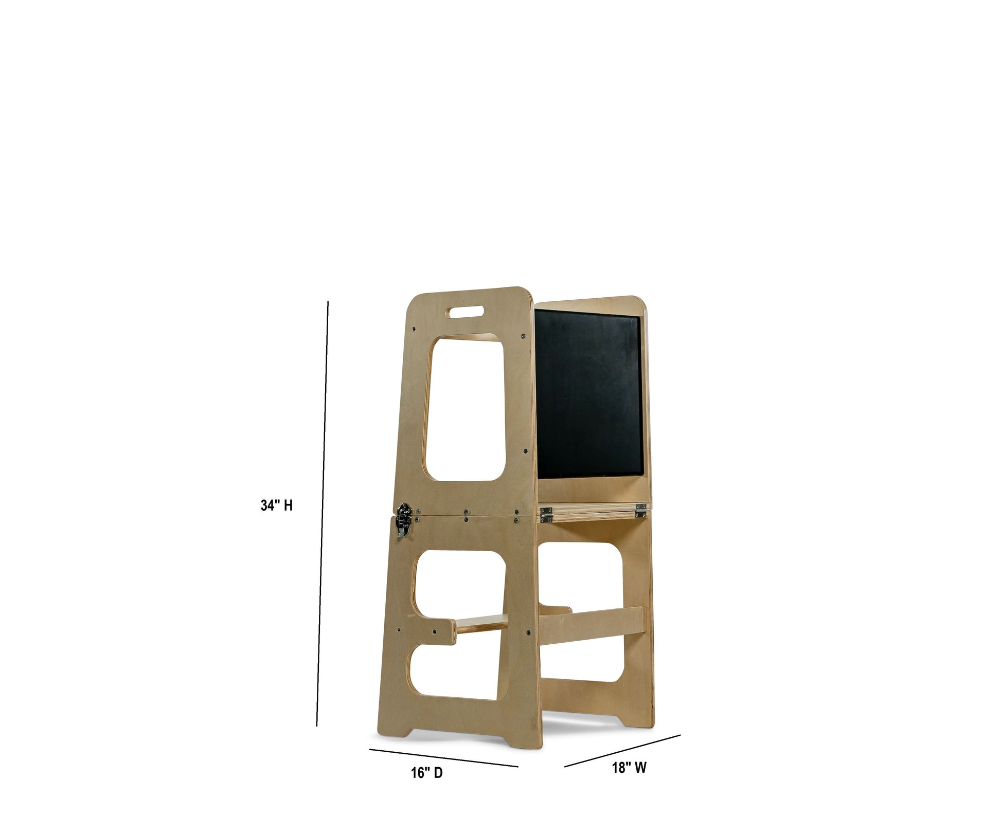 Date | 4-in-1 Kitchen Tower & Desk - Chickadees Wooden Toys