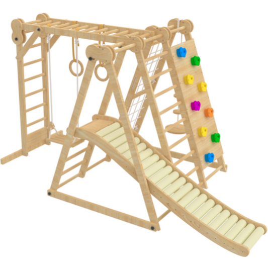 Foam Roller Slide Add-On | Quiet Sensory Slide for Avenlur Climbers & Swedish Ladders (Climber Not Included)