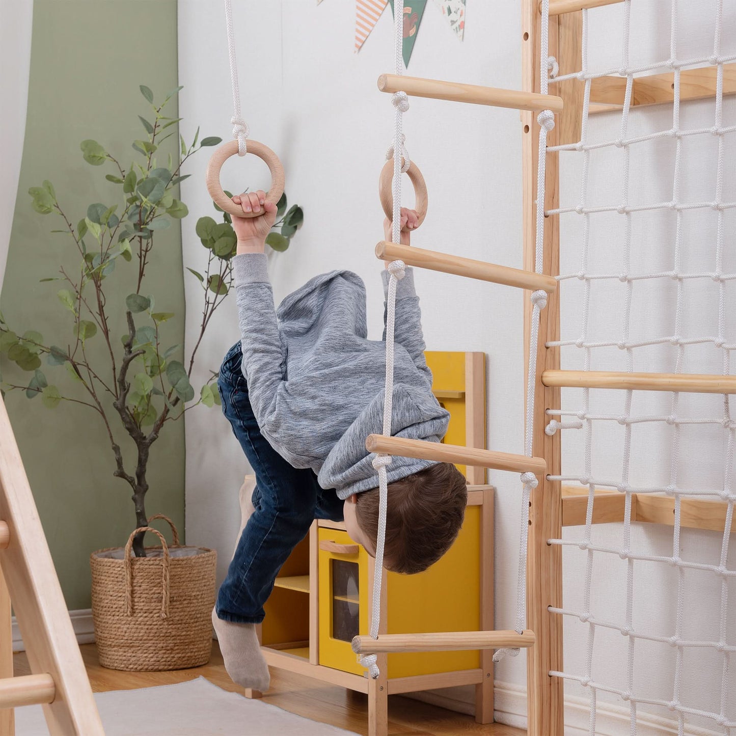 Grove | Foldable Jungle Gym - Wall Mounted - Chickadees Wooden Toys