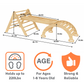 Hazel | Foldable Pikler Triangle with Slide & Rocker - Chickadees Wooden Toys