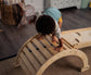 Hazel | Foldable Pikler Triangle with Slide & Rocker - Chickadees Wooden Toys