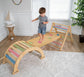 Hazel | Foldable Pikler Triangle with Slide & Rocker - Chickadees Wooden Toys
