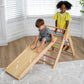 Hazel | Foldable Pikler Triangle with Slide & Rocker - Chickadees Wooden Toys