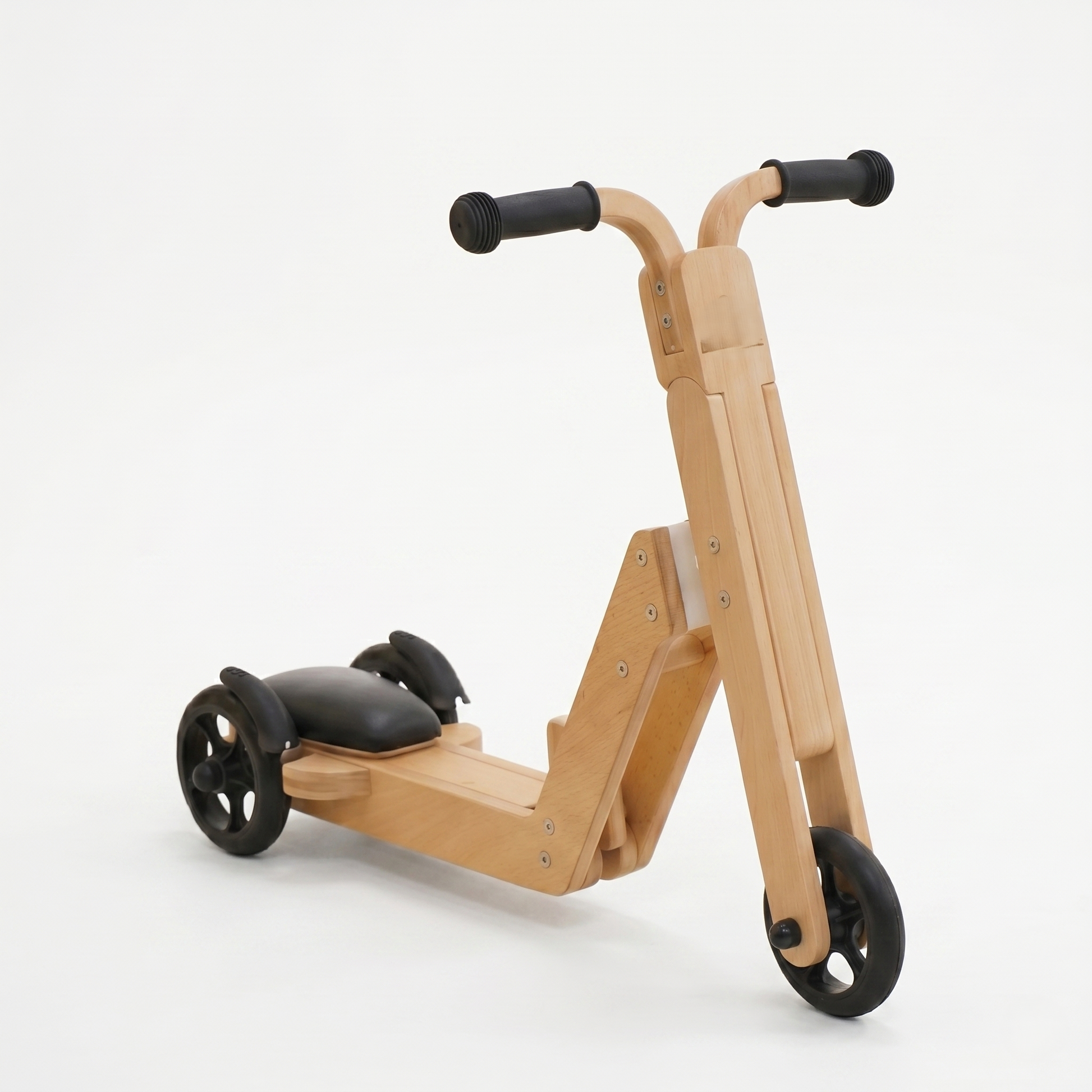 Juneberry | 2-in-1 Wooden Toddler Scooter and Ride-On Toy, Converts Without Tools - Chickadees Wooden Toys