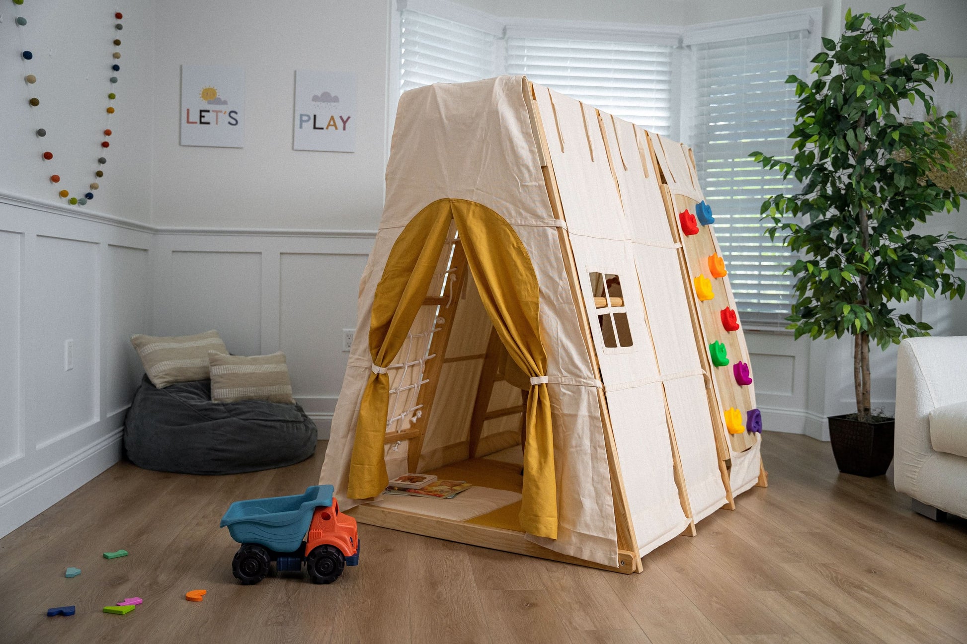 Magnolia Tent Cover | Canvas Play Tent Canopy for the Large Magnolia Climber (Climber Not Included) - Chickadees Wooden Toys