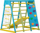 Magnolia | Indoor Wooden Jungle Gym with Monkey Bars, Rock Wall & Swing - Chickadees Wooden Toys