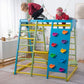 Magnolia | Indoor Wooden Jungle Gym with Monkey Bars, Rock Wall & Swing - Chickadees Wooden Toys