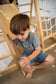 Magnolia | Indoor Wooden Jungle Gym with Monkey Bars, Rock Wall & Swing - Chickadees Wooden Toys