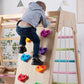 Magnolia | Indoor Wooden Jungle Gym with Monkey Bars, Rock Wall & Swing - Chickadees Wooden Toys