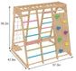 Magnolia | Indoor Wooden Jungle Gym with Monkey Bars, Rock Wall & Swing - Chickadees Wooden Toys