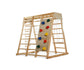 Magnolia | Indoor Wooden Jungle Gym with Monkey Bars, Rock Wall & Swing - Chickadees Wooden Toys