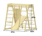 Magnolia | Indoor Wooden Jungle Gym with Monkey Bars, Rock Wall & Swing - Chickadees Wooden Toys