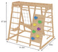 Magnolia | Indoor Wooden Jungle Gym with Monkey Bars, Rock Wall & Swing - Chickadees Wooden Toys