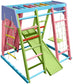 Magnolia | Indoor Wooden Jungle Gym with Monkey Bars, Rock Wall & Swing - Chickadees Wooden Toys