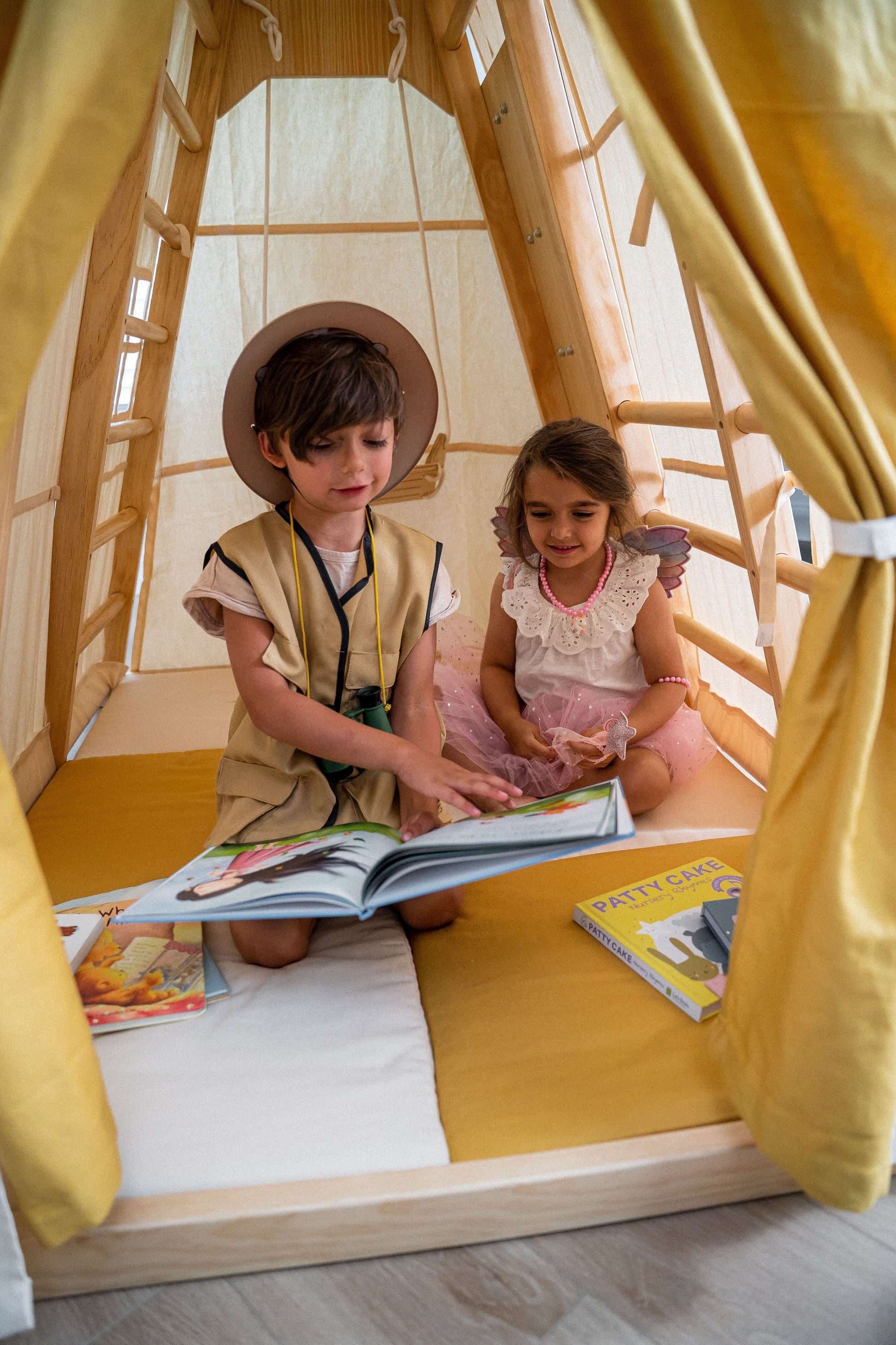 Magnolia Tent Cover | Canvas Play Tent Canopy for the Large Magnolia Climber (Climber Not Included) - Chickadees Wooden Toys