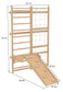 Neem 79" | Swedish Ladder and Climbing Net for Kids, Lower Ceilings - Chickadees Wooden Toys