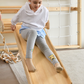 Neem 79" | Swedish Ladder & Rope Wall, Indoor Wooden Climber for Kids - Chickadees Wooden Toys