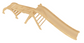 Wooden Roller Slide Add-On for Avenlur Climbers | Indoor Roller Slide, Climber Not Included - Chickadees Wooden Toys