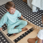 Rowan 2-in-1 Rocking Boat & Climbing Bridge | Montessori Wooden Rocker and Step Climber for Toddlers
