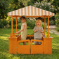 Sumac | Wooden Outdoor Mud Kitchen & Market Stand with Grill and Root View Planter