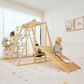 Sweetgum XL | 8-in-1 Indoor Playset for Toddlers with Slide and Swing - Chickadees Wooden Toys