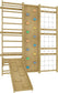 Walnut | Swedish Ladder Jungle Gym - Wall Mounted - Chickadees Wooden Toys