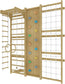 Walnut | Swedish Ladder Jungle Gym - Wall Mounted - Chickadees Wooden Toys