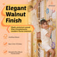 Walnut Modular 79" | Swedish Wall Gym in 3 Panels for Lower Ceilings - Chickadees Wooden Toys