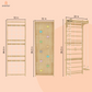 Walnut Modular | Swedish Ladder Jungle Gym - Wall Mounted - Chickadees Wooden Toys
