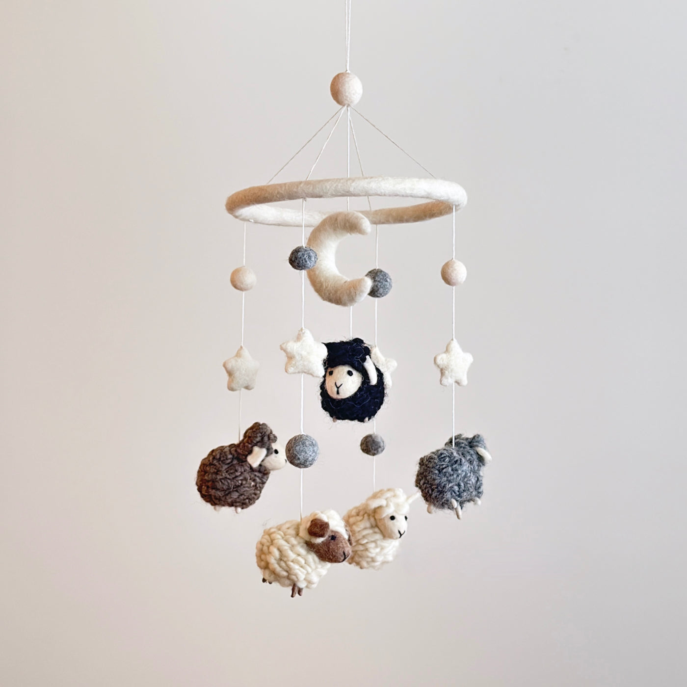 Baby Mobile - Counting Sheep - Chickadees Wooden Toys