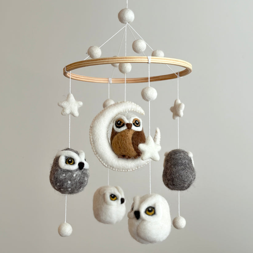 Baby Mobile - Owl - Chickadees Wooden Toys