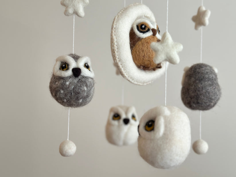 Baby Mobile - Owl - Chickadees Wooden Toys