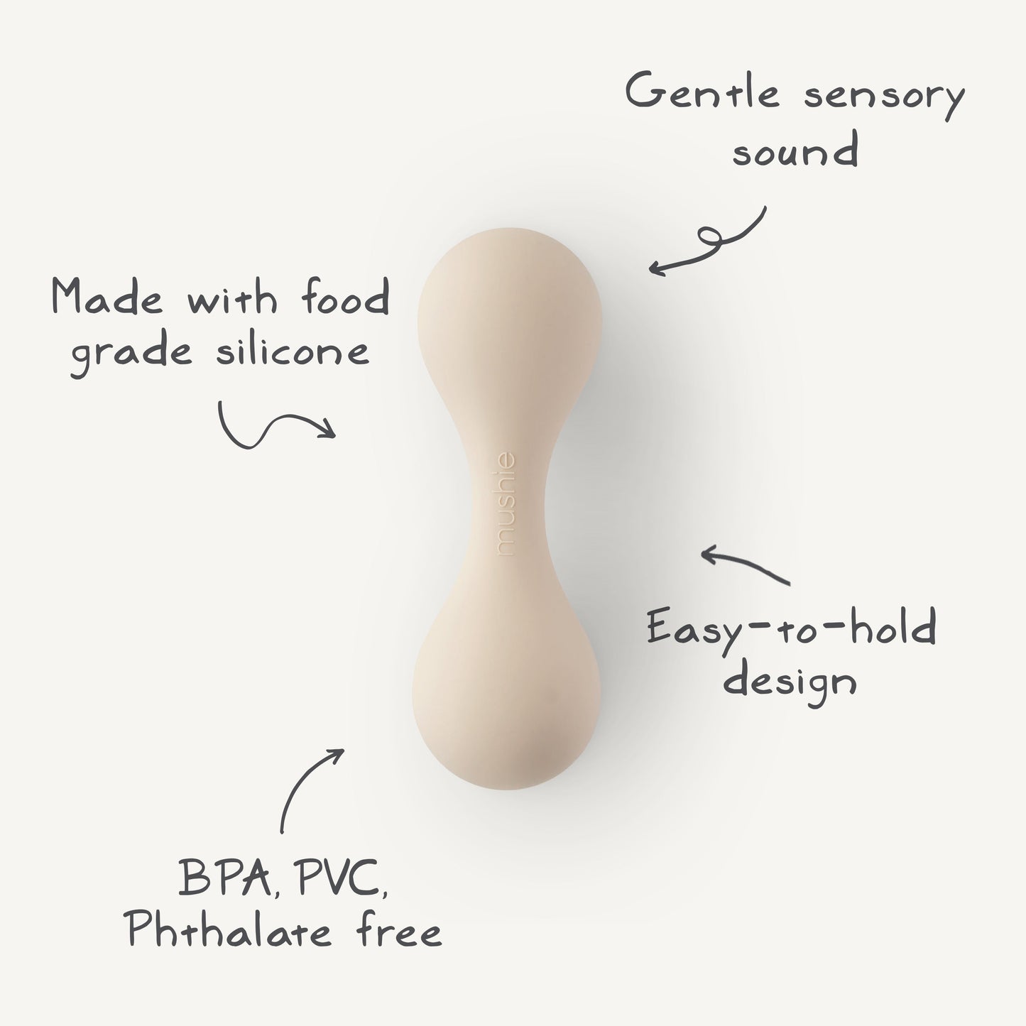 Silicone Baby Rattle Toy - Chickadees Wooden Toys