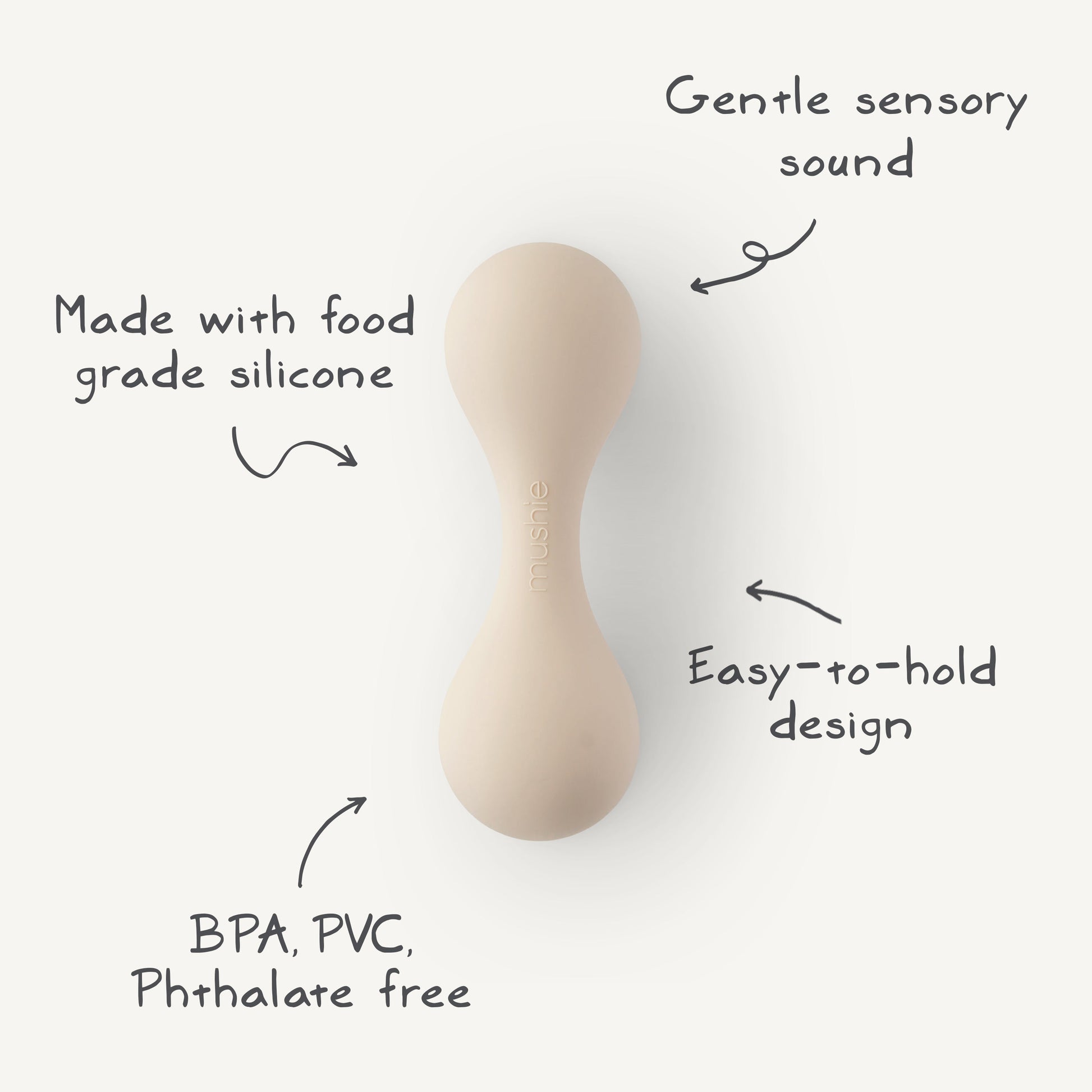 Silicone Baby Rattle Toy - Chickadees Wooden Toys
