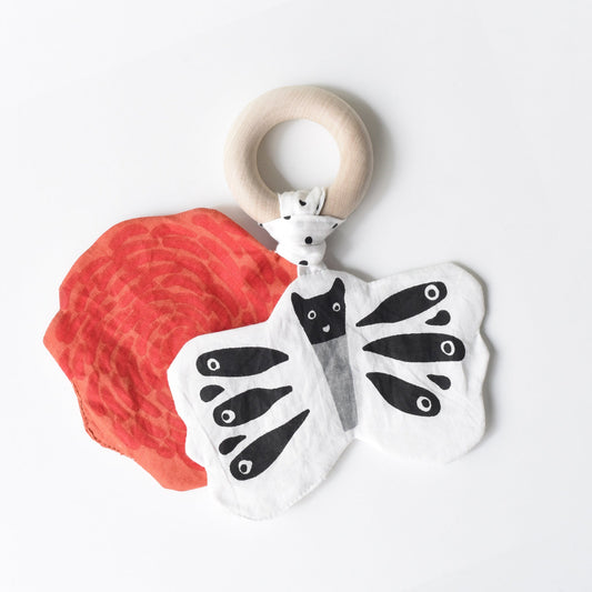 Crinkle Teether - Butterfly - Chickadees Wooden Toys