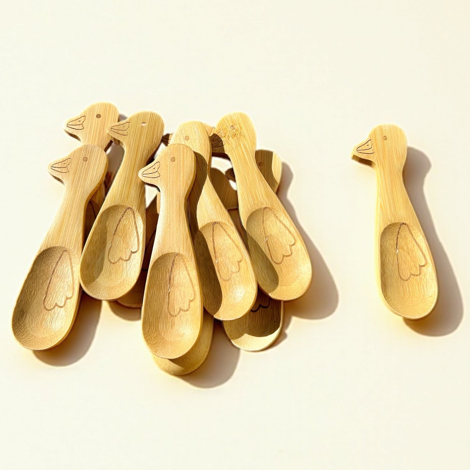 Bamboo Animal Kids Spoons - Chickadees Wooden Toys
