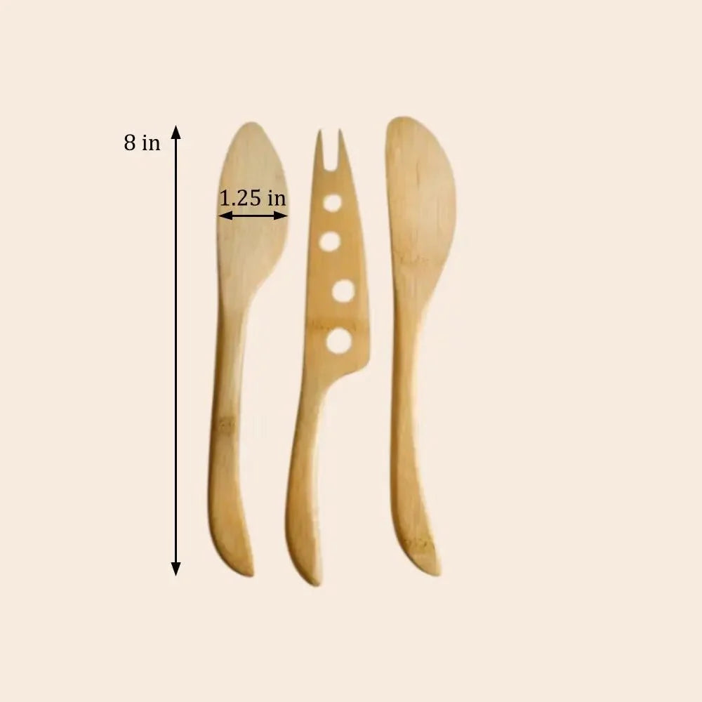 Bamboo Cheese Knife Set - Chickadees Wooden Toys