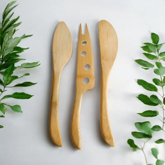 Bamboo Cheese Knife Set - Chickadees Wooden Toys
