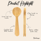 Bamboo Coffee Clip Spoon - Chickadees Wooden Toys
