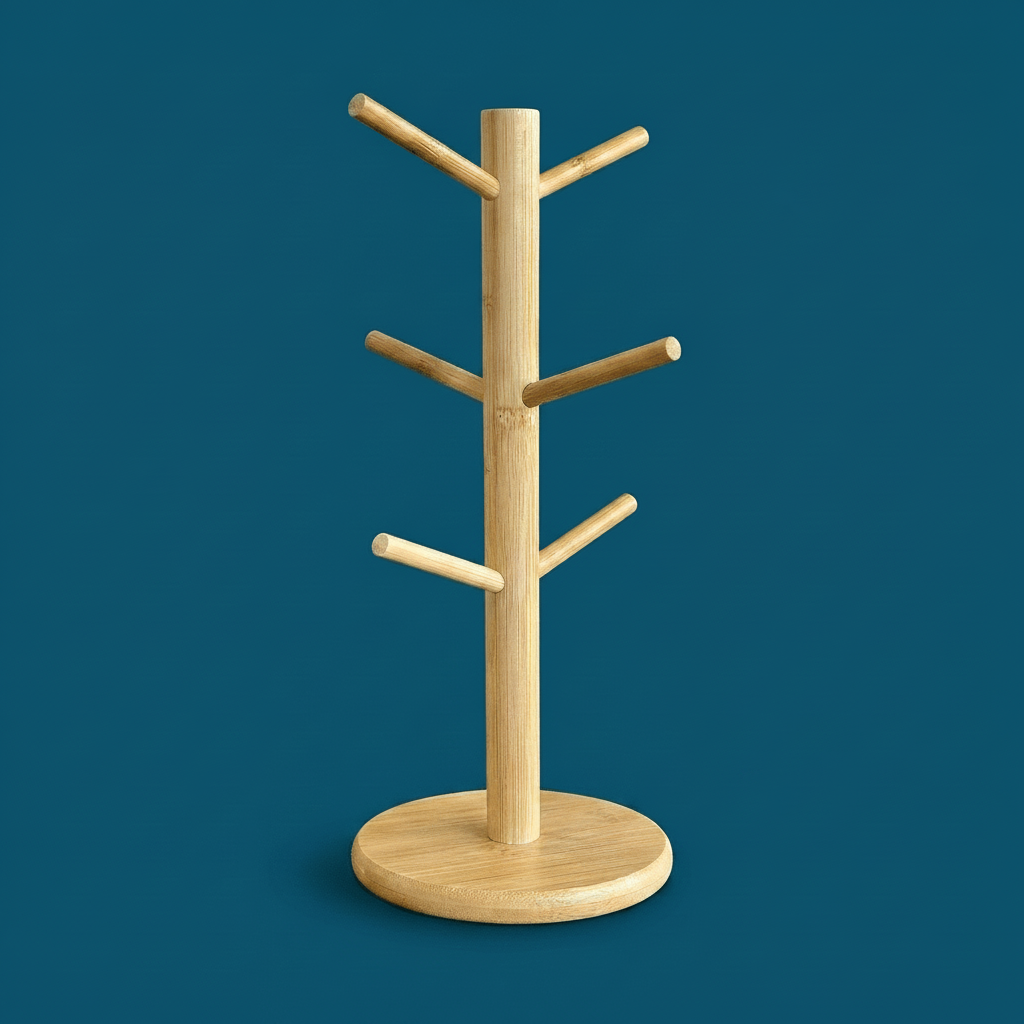 Bamboo Coffee Cup Tree Holder