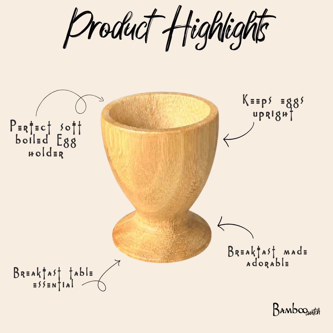 Bamboo Egg Cup - Chickadees Wooden Toys