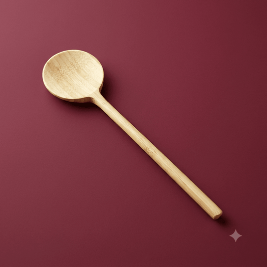 Bamboo Long Handle Round Spoon