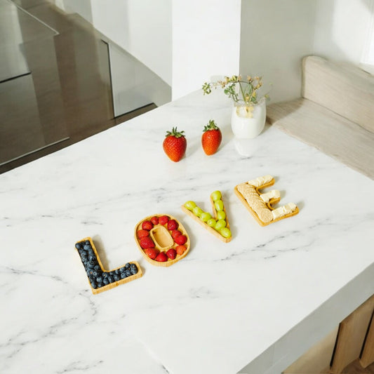 Bamboo L.O.V.E. Charcuterie Trays - Chickadees Wooden Toys