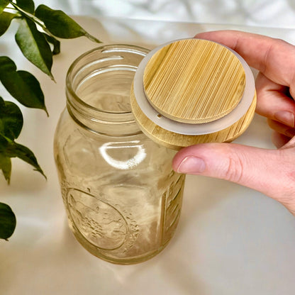 Bamboo Mason Jar Lids - Chickadees Wooden Toys