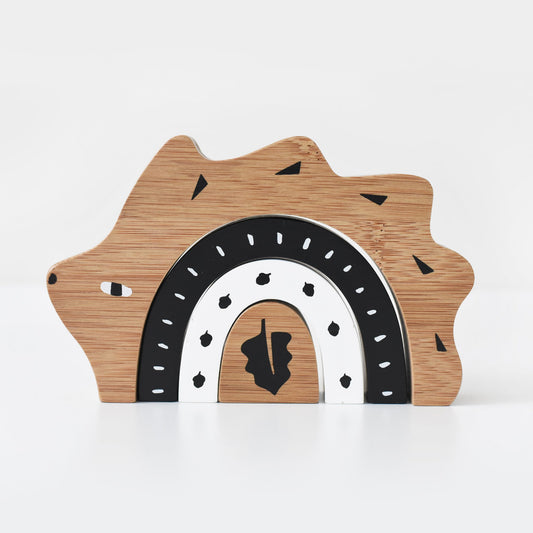 Bamboo Nesting Hedgehog - Chickadees Wooden Toys