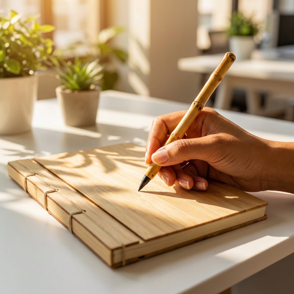 Bamboo Notebook - Chickadees Wooden Toys